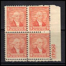 714 9c George Washington Average MMHs Plt/4 K1926
