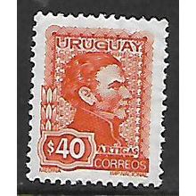 URUGUAY 1972 40p ORANGE GENERAL JOSE ARTIGAS SG 1519 M / MINT