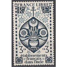 Etablissements Français dans l'Inde 1942 Michel 220 Neuf * Cote (2006) 0.40 €