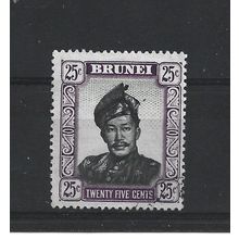 Brunei.SG109 25c Sultan Omar Ali Saifuddin.Fine Used.Aug25q