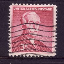 USA 1955 3c RED ANDREW W MELLON SG 1074 FINE USED #5