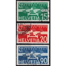 SCHWEIZ SWITZERLAND [1932] MiNr 0256-58 ( O/used ) [02] Flugzeuge