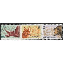 1961 3 different values - cancelled - ANIMAL