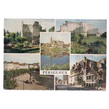 multiview, PERIGUEUX, DORDOGNE, FRANCE used vintage postcard 1964 postmark #