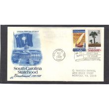 FDC Art Craft 2343 25c South Carolina + 2360 (Cachet-Penciled/A) CV00809