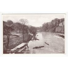 Boating on the River Severn Shrewsbury Postcard Shropshire