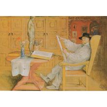 Carl Larsson Aquarell 1912 Painting Postcard