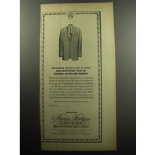 1957 Brooks Brothers Clothing Ad - Outstanding for town wear or travel