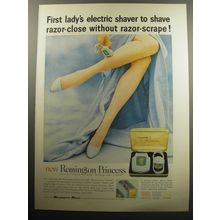 1957 Remington Princess Shaver Ad - First lady's electric shaver to shave