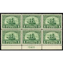 548, Mint NH XF 1¢ Plate Block of Six ** Stuart Katz