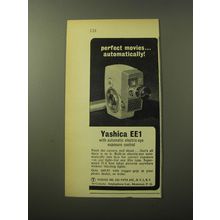 1960 Yashica EE1 Movie Camera Ad - perfect movies.. Automatically