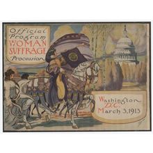 Washington DC 1913 Suffragette Procession March Program Postcard