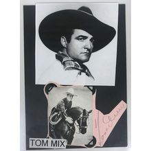 Tom Mix (d. 1940) Signed Autographed Vintage Signature 8.5x11 Display