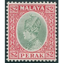 Perak 1936 $2 green & scarlet SG101 unused