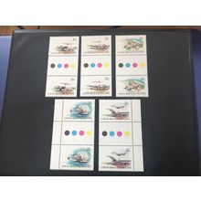 ICOLLECTZONE Cocos Islands 68-72 Color Tabs Pairs Set VF NH aviation