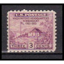 752 3c Washington's Hdqs Fine MNH ZA2797
