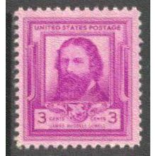866 3c James Lowell Fine MNH BA0717