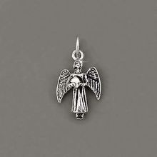 Sterling Silver Angel Figurine Holding Bible Charm