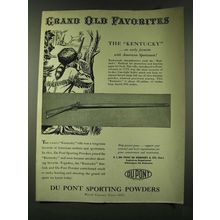 1946 Du Pont Sporting Powders Ad - Grand Old Favorites The Kentucky
