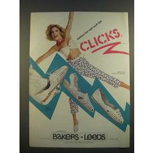 1986 Bakers Leeds Clicks Shoes Ad - Leathers! The Right Stuff!