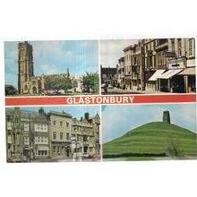 multiview, GLASTONBURY, Somerset. unused postcard pub. by E.T.W. Dennis /