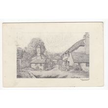 Youth Hostel Lownard near Totnes Postcard Art 1946 Devon