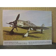 FOCKE-WULF 190-A4, 1942 aeroplane unused vintage postcard