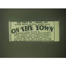 1945 On the Town Play Ad - New York's No. 1 Musical Hit!