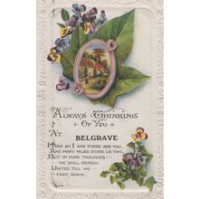 Thinking Of You At Belgrave Cheshire Old Greetings Postcard