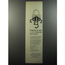 1956 Firestone Guided Missile Division Ad - idea locked between your ears