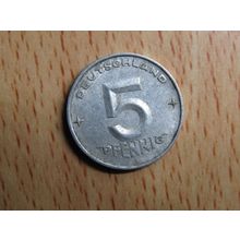 1952a 5 pfennig East Germany Coin