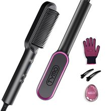 Hair Straightener Brush, TYMO Ring Hair Straightener Comb Straightening Brush fo