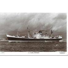 S.S. Clan Stewart - Steam Ship - Photo Postcard