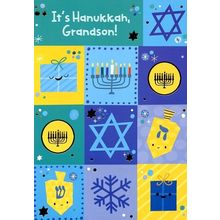It's Hanukkah Grandson! - HANUKKAH GREETING CARD - 65336