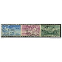 1948 3 different values - #593 fine used (o)