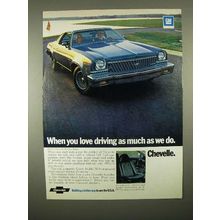 1973 Chevrolet Malibu Colonnade Hardtop Coupe Car Ad