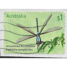 AUS 2017 $1.00 (S/A) 'DRAGONFLIES - ARROWHEAD' (ON PAPER) FINE USED (EBID64-083)