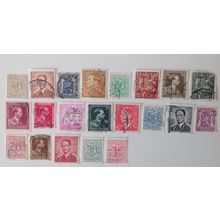 Lot of 21 CTO stamps from Belgium.