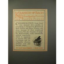 1914 Kranich & Bach Piano Ad - Consideration