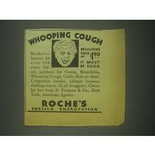 1931 Roche's English Embrocation Ad - Whooping Cough