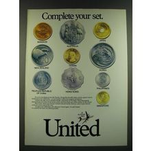 1986 United Airlines Ad - Complete Your Set