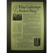 1924 The Encyclopaedia Britannica Ad - Is White Civilization a Broken Thing?
