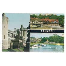 ARUNDEL, SUSSEX. multiview unused postcard 1975 by Constance =