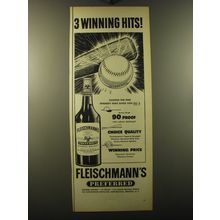 1950 Fleischmann's Preferred Blended Whiskey Ad - 3 Winning Hits