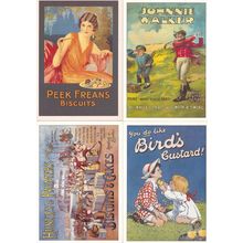 Peek Freans Huntley & Palmers Biscuits Birds Custard 4x Advertising Postcard s