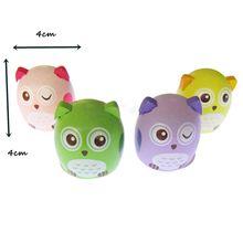 Wooden Owl Sharpener 4 Colours Bright Cute School Office Desk Keycraft