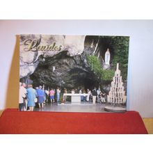 THE MIRACULOUS GROTTO, LOURDES, FRANCE used postcard 2000 postmark =