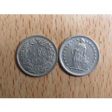 Switzerland 1968 1/2 Half Franc Coin