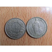 Switzerland 1969 1 Franc Coin