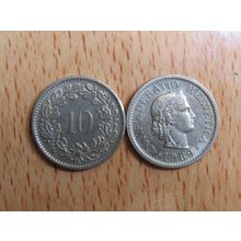 Switzerland 1969 10 Rappen Coin